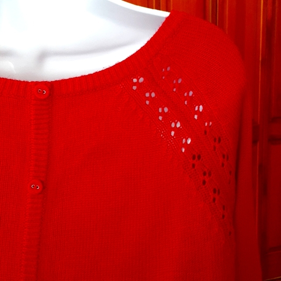 Candies Red Acrylic tunic style sweater - Picture 7 of 13